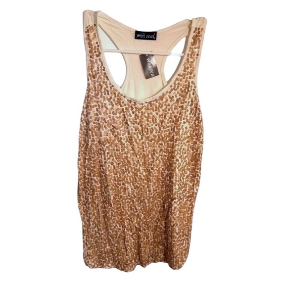 Wet Seal Racerback Sequin Tank Top - Picture 1 of 9